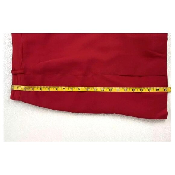 VTG Astra Womens 12 Classic Red Microfiber A-Line Flap Front Side Zip Skort - Picture 6 of 13